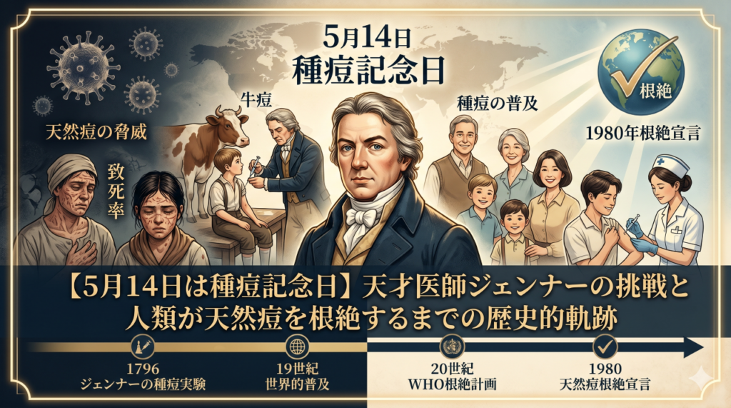 【5月14日は種痘記念日】天才医師ジェンナーの挑戦と人類が天然痘を根絶するまでの歴史的軌跡 | ちょっと気になる話題の宝庫